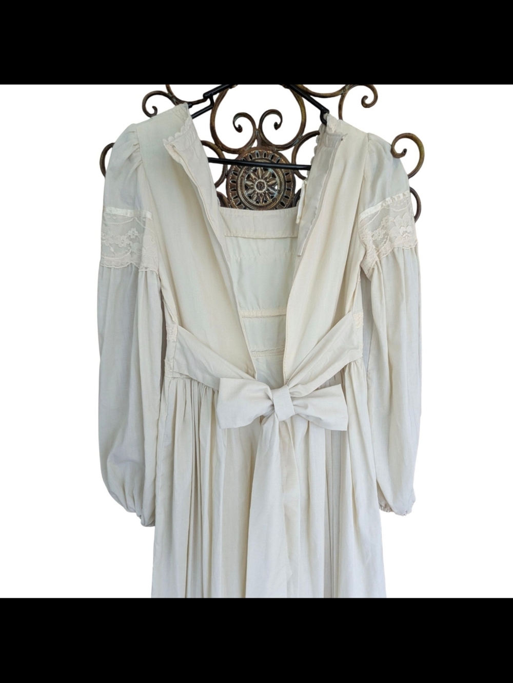Vnt Gunne Sax Prairie Dress Juniors Sz 9 Cream Color Cottagecore Farm Country - Picture 12 of 13